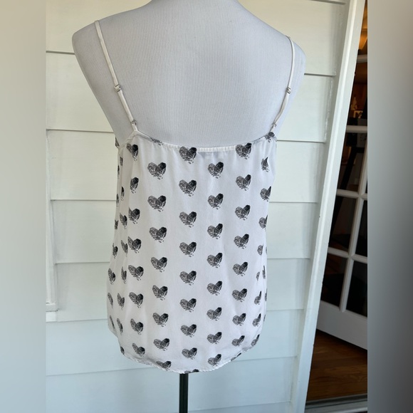 Equipment Brand white tank with thumbprint hearts, silk size small - Picture 2 of 4